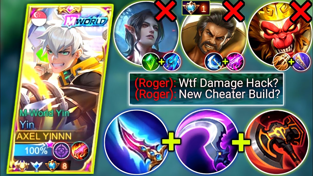 YIN FULL DAMAGE BUILD | 2022 BEST BUILD TO COUNTER PRO ROGER | MOBILE LEGENDS
