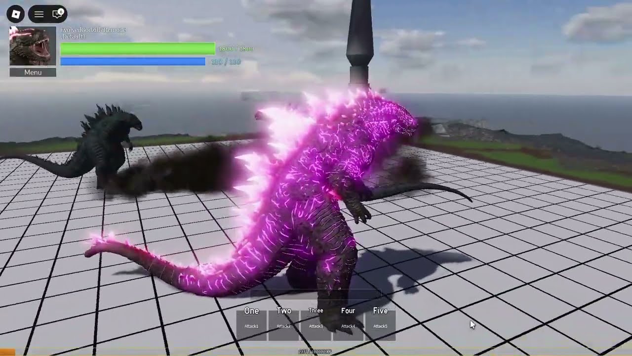 Roblox Age of titans Godzilla evolved old vs new