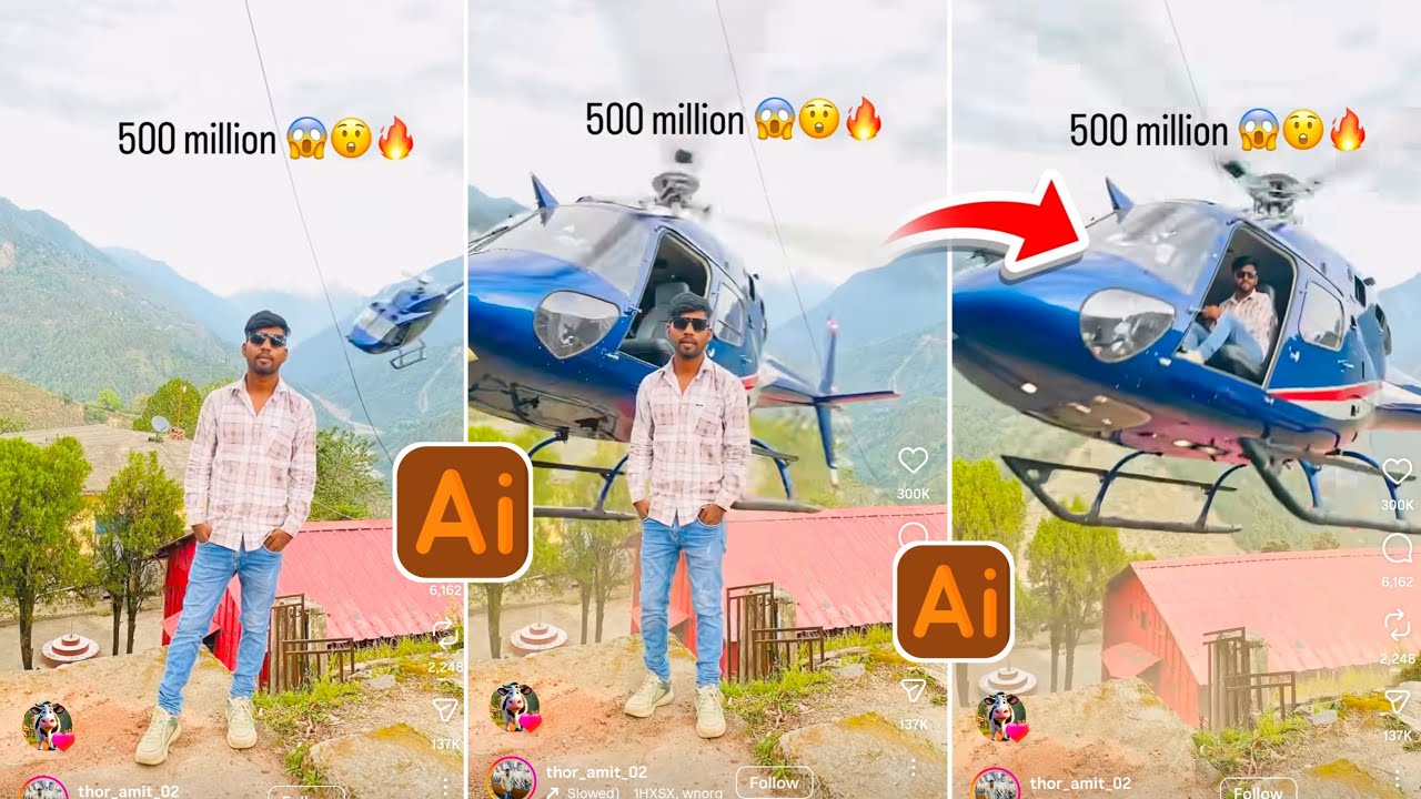 Trending Helicopter Ai Video Editing | Helicopter Ai Video Kaise Banaye | Helicopter Pickup Ai Video
