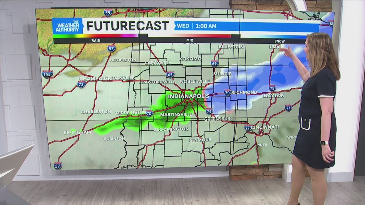 Breezy and not as cold; timing rain and snow