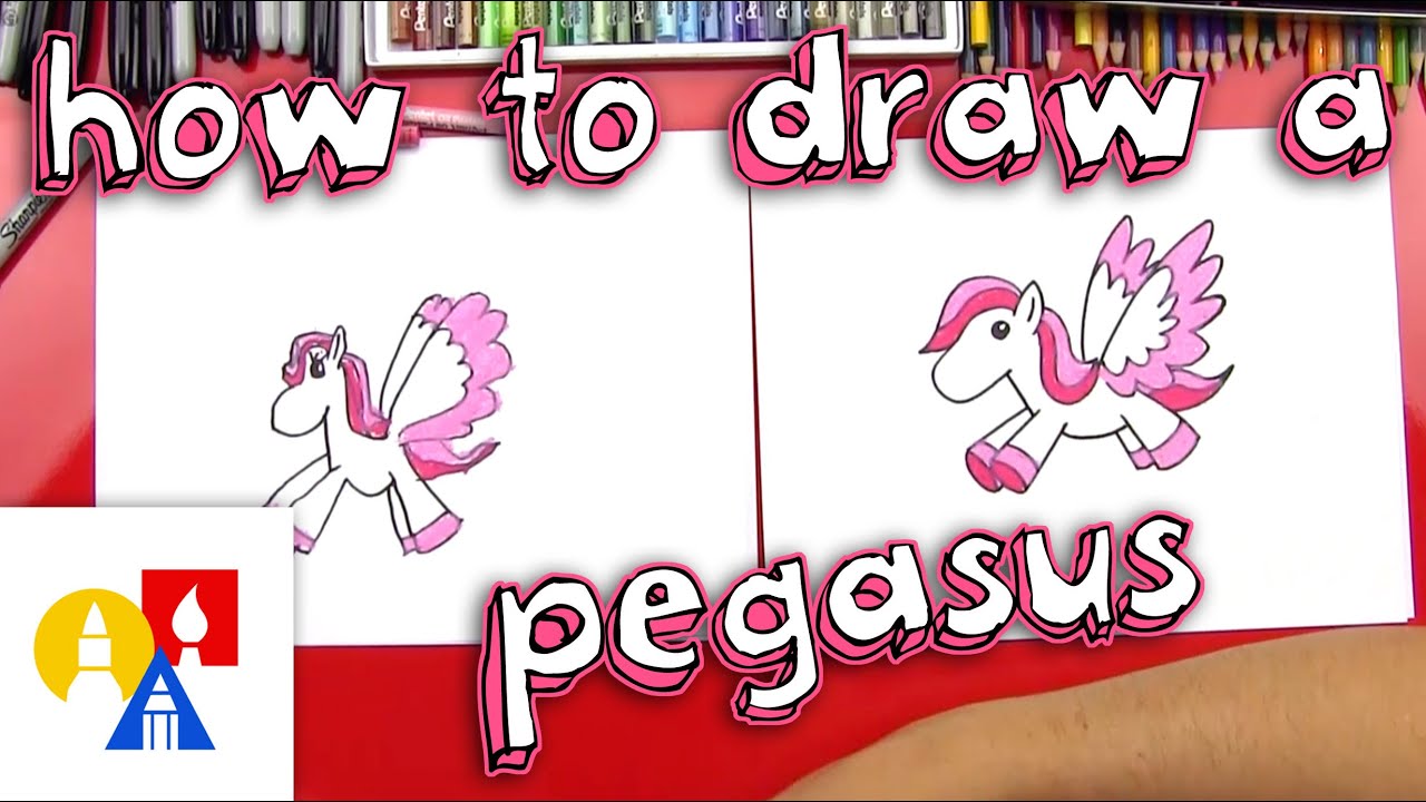 How To Draw A Cartoon Pegasus (for young artists)