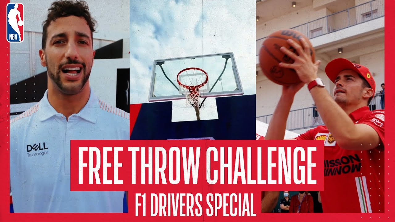 F1 DRIVERS FREE THROW CHALLENGE! 🏎 Ft: Alonso, Vettel, Verstappen, Ricciardo and MORE! | NBA Europe