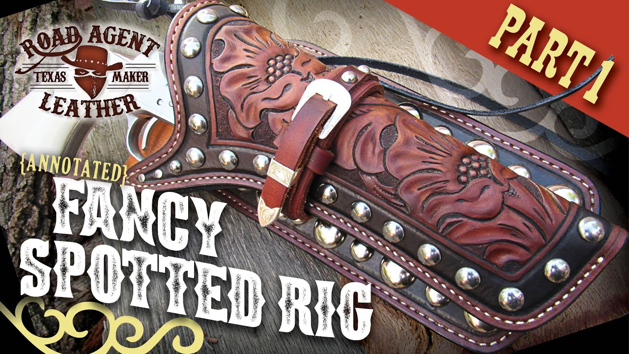 Изготовление ковбойской кобуры из тисненой кожи ASMR Leathercraft