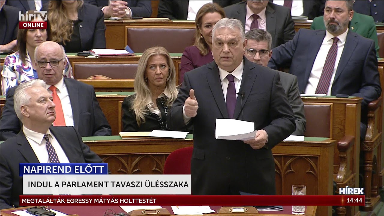 Országgyűlés - Napirend előtti felszólalások - Orbán Viktor beszéde - Élő közvetítés - HírTV