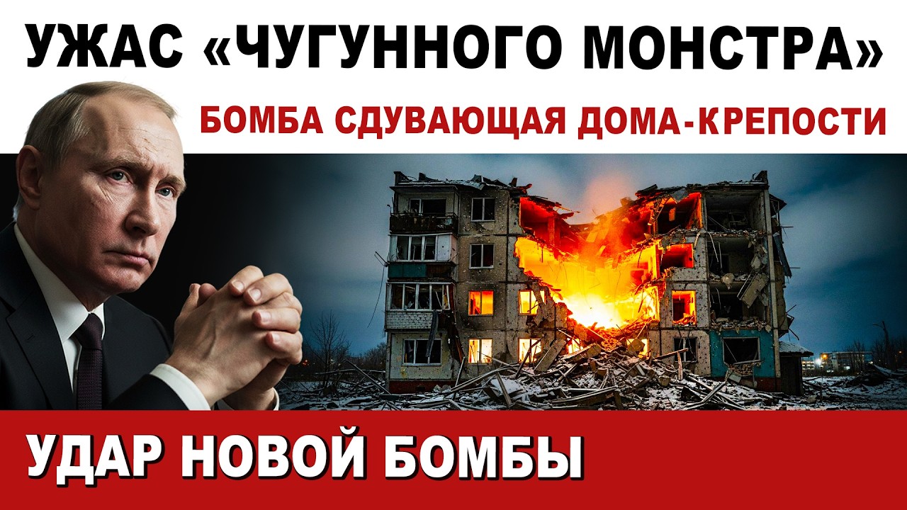 Сгорело всё. БОМБА из АДА в действии. Прилет нового чугунного монстра сдувающего дома-крепости