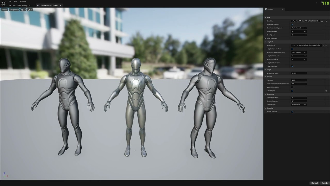 Mesh Morpher - Create From Mesh Files With Different Vertex Order