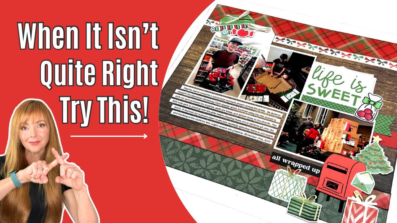 Scrapbook Layout / Do This When You Don’t Love It.