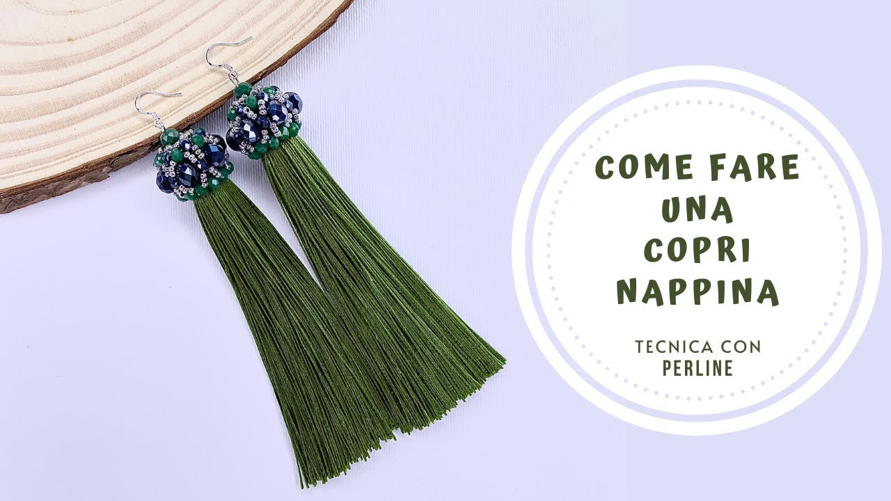 Come Fare Una CopriNappina / Technica Con Perline / Orecchini Con Nappine