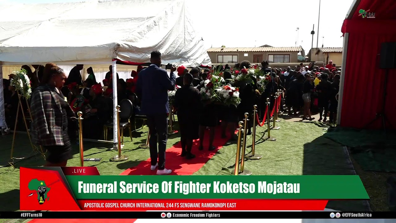 Funeral Service Of Fighter Koketso Mojatau.