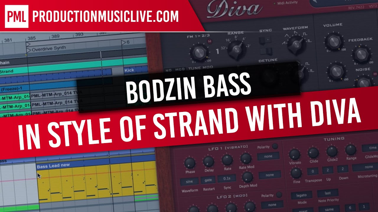 Bodzin Bass with Diva and Ableton (In the Style of 