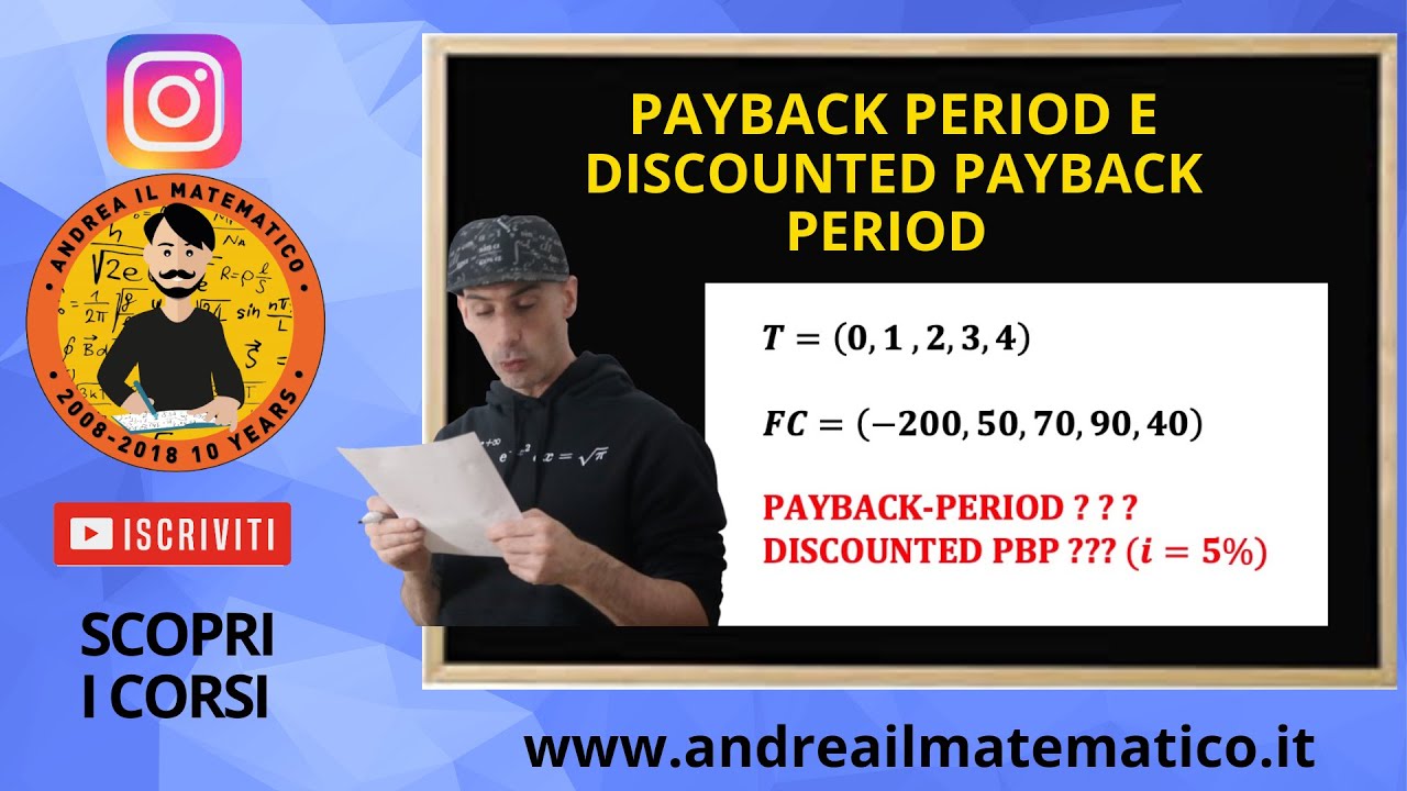 PAYBACK PERIOD (PBP) E DISCOUNTED PAYBACK PERIOD - TEMPO DI RITORNO DELL'INVESTIMENTO