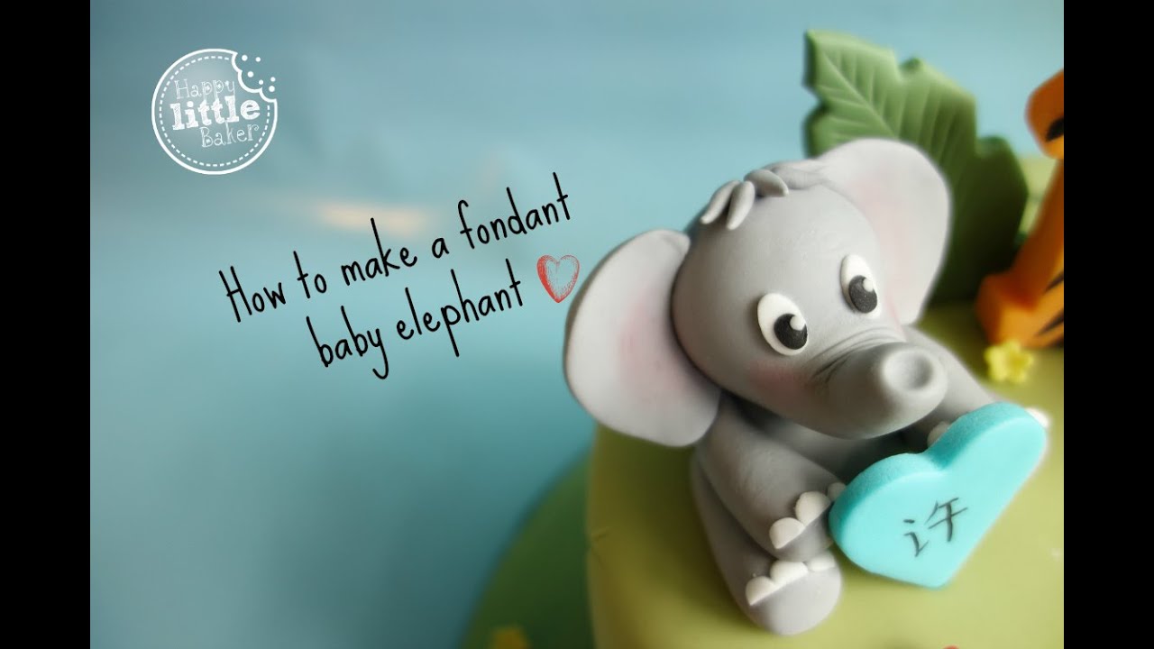 How to make a fondant baby elephant