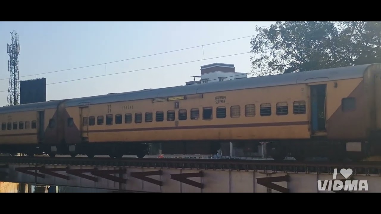 TEA GARDEN EXPRESS CROSSING MELAPPUDUR SUBWAY BEFORE ENTERING TRICHY JN