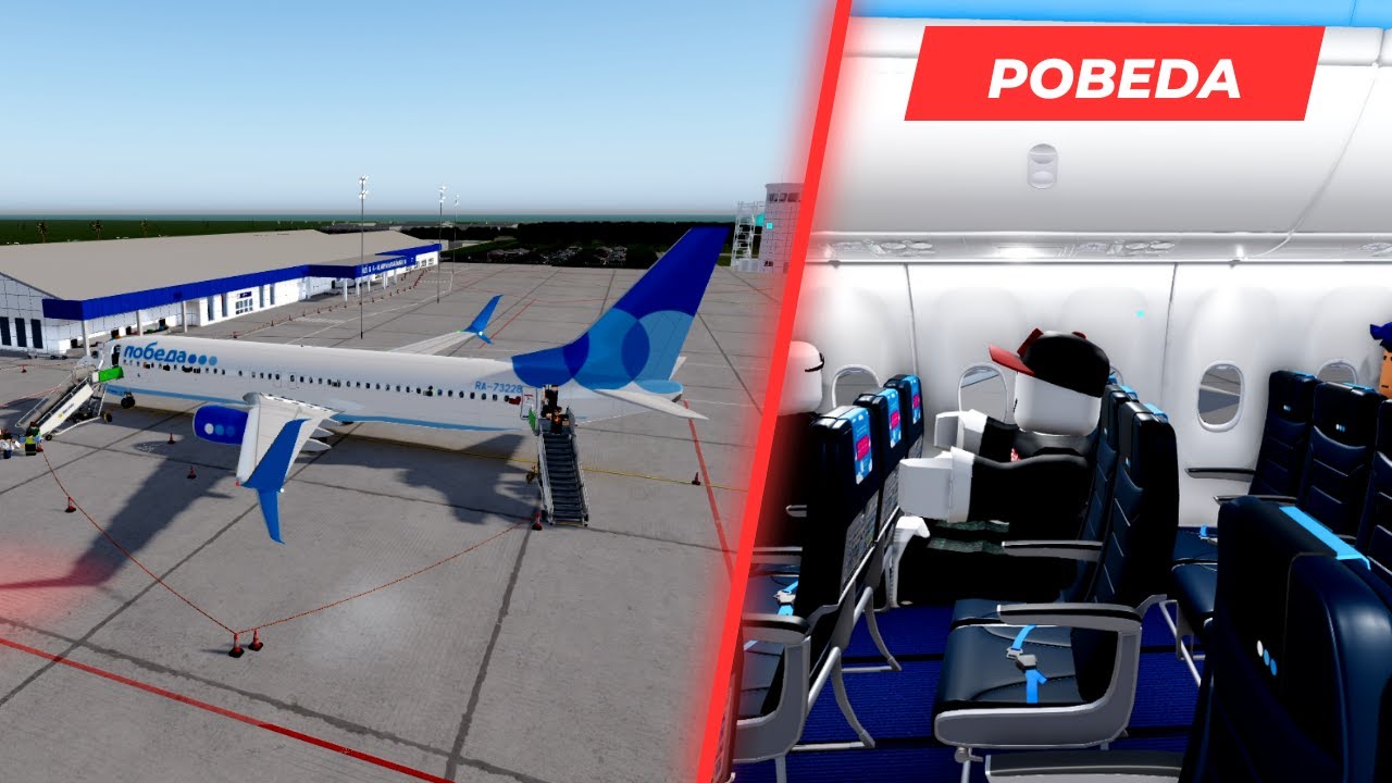 ROBLOX Airline Flight Review | Pobeda | B737-800 | Economy Class