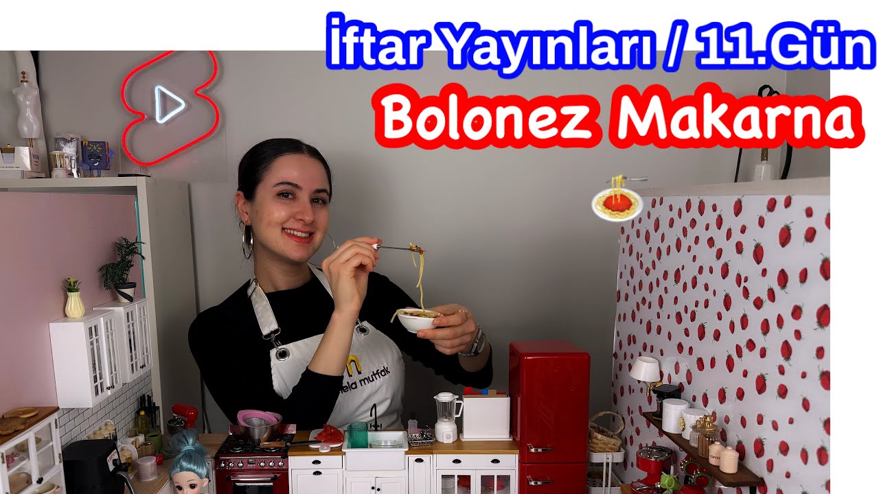 Bolonez Soslu Makarna 🍝  / İftar Yayınları 11.Gün #minimelamutfak #makarna