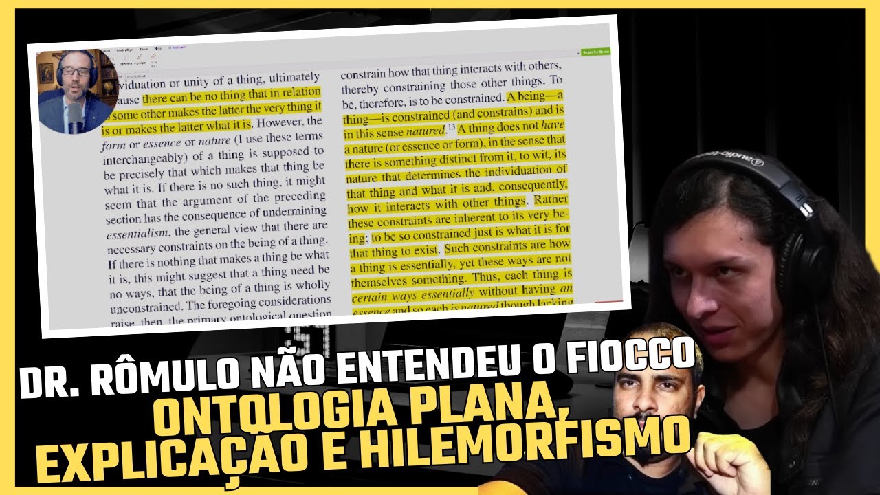 LIVE: RÔMULO NÃO ENTENDEU FIOCCO! - ESCOLASTICISMO BR E A INCOMPREENSÃO DAS CRÍTICAS - PT.1