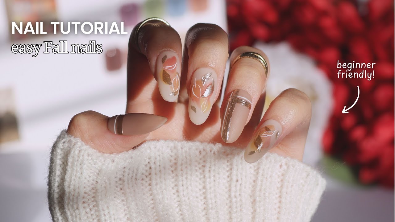 Beginner-friendly Fall Nail Art | #gelnails #nailtutorial