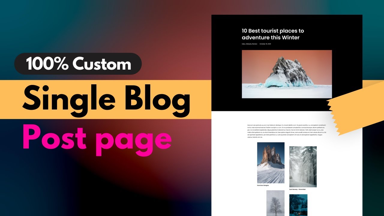 Design a Custom Single Blog Post Page Template in WordPress using Elementor