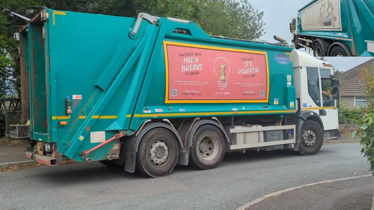 Bin Lorries Collecting  Recycling/Food/Garden Waste In Caerphilly!