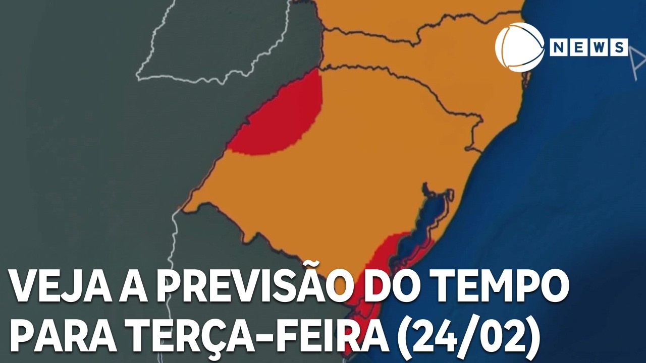 Veja a previs&atilde;o do tempo para todo o pa&iacute;s nesta ter&ccedil;a (24/02)