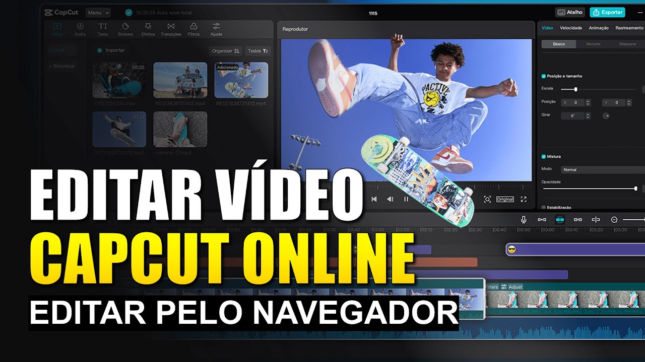 [PASSO A PASSO] Editar V&iacute;deo no CAPCUT ONLINE - Direto no Navegador