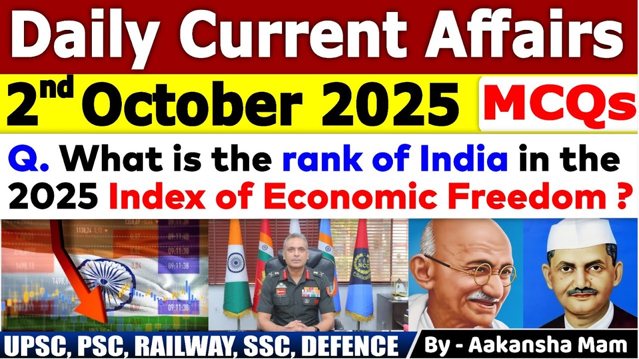 2nd October Current Affairs 2025 | Current Affairs Today | Daily Current Affairs 2025 #current