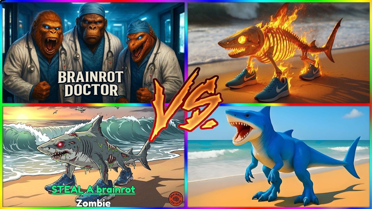 🔥 Monster Doctor vs Fire Shark – Epic Battle! 🦈⚡