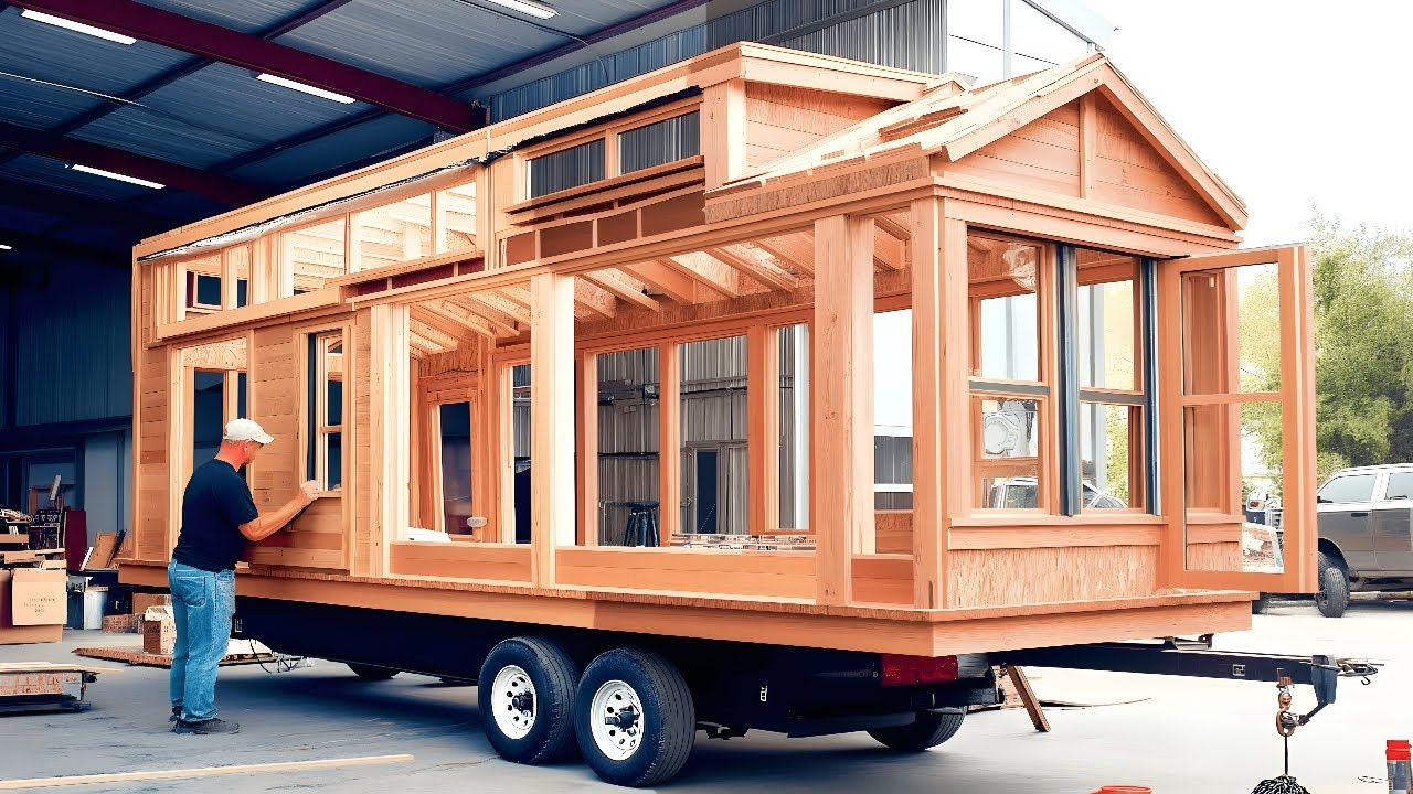 He Builds a Luxury Tiny Home on Wheels. Full Construction Process