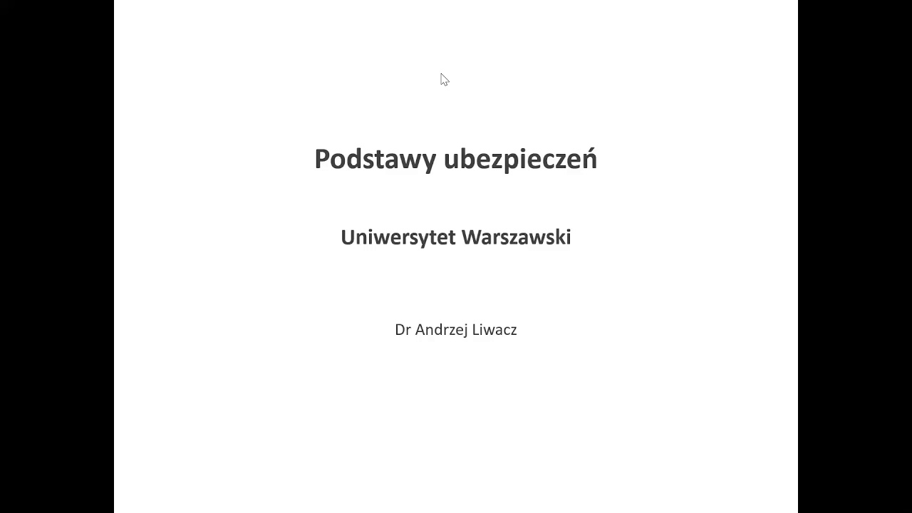 Podstawy ubezpieczeń (wykład podsumowujący)