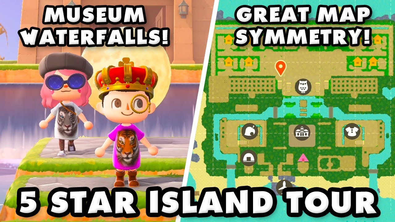 This Gorgeous 5 Star Island Has Excellent Symmetry! Animal Crossing New Horizons Island Tour!