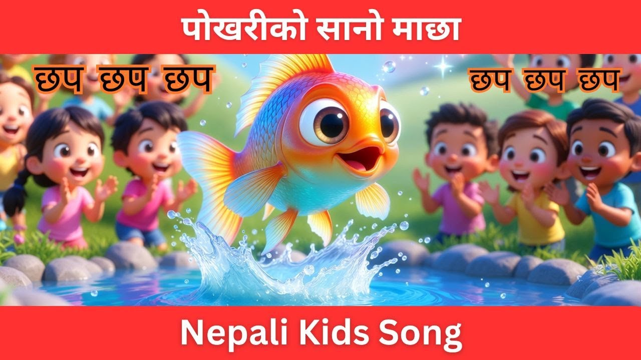 पोखरीको सानो माछा  | छप छप छप | Nepali Kids Rhyme | Fun Song for Children
