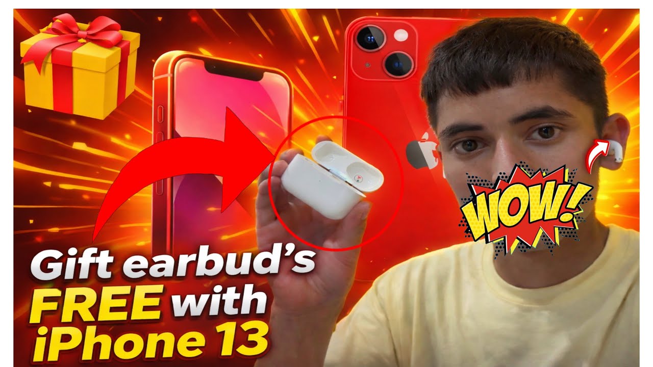 i phone ke sath mile hai earbuds free gift 🎁