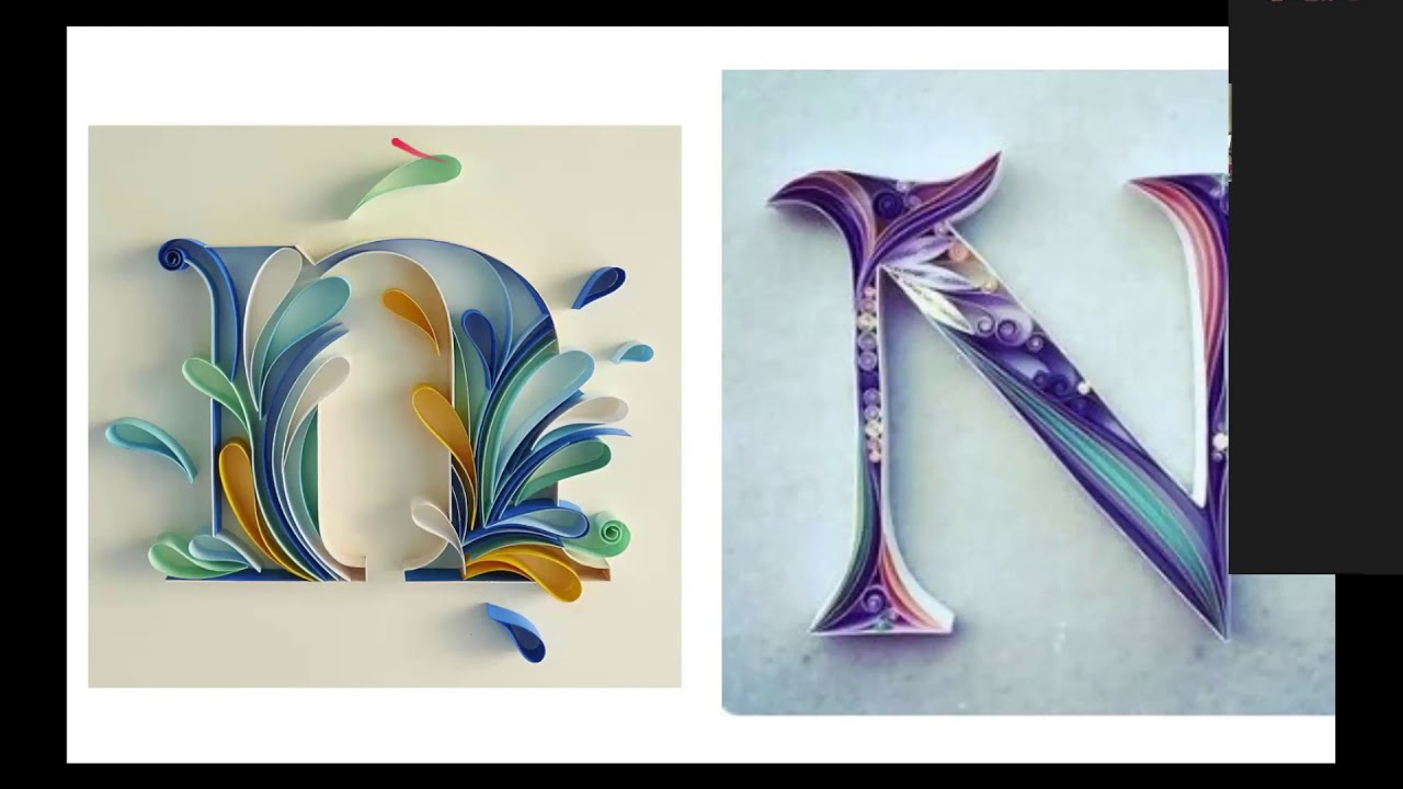 Paper Quilling Monogram - Zoom Recording