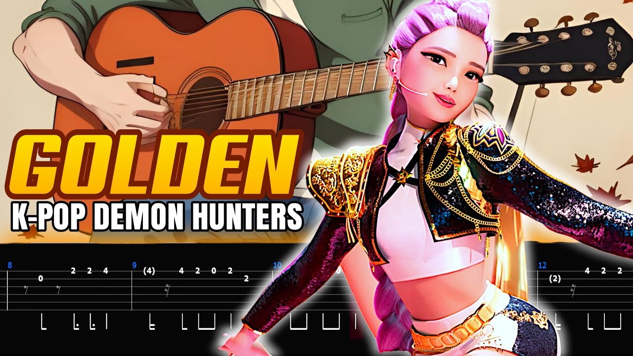 Como Tocar “Golden” | KPop Demon Hunters |  en GUITARRA Tutorial TAB