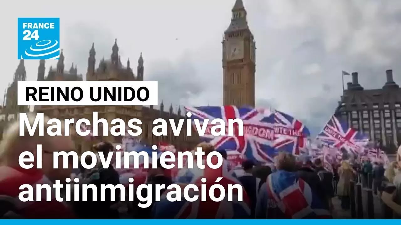 Reino Unido: la marcha antiinmigración de Tommy Robinson • FRANCE 24 Español