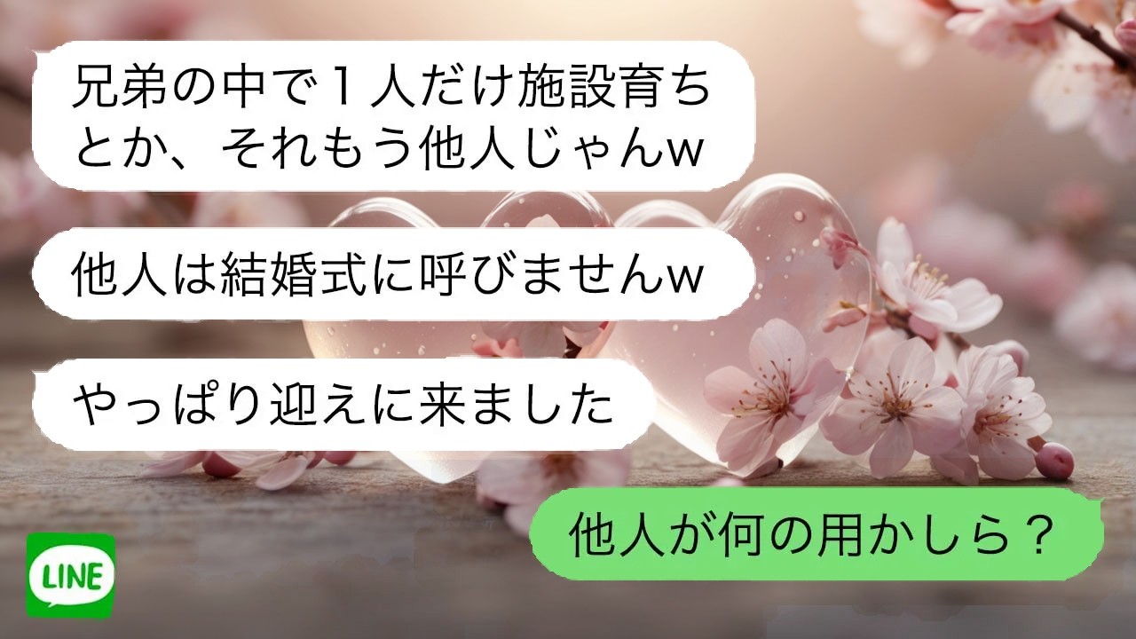 【LINE】 結婚式に呼ばれなかった私。当日迎えに来た理由が明らかに