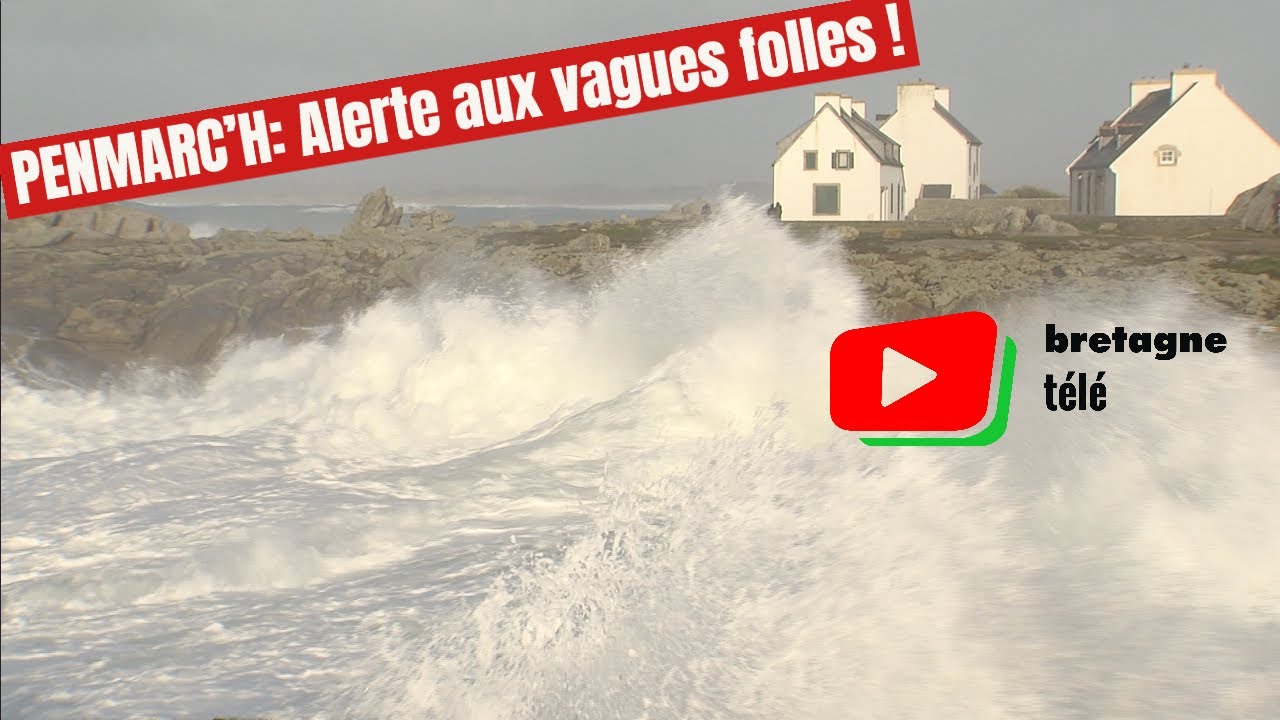 PENMARC'H   |   Les Vagues se déchainent à Saint-Guénolé  |  Bretagne Télé