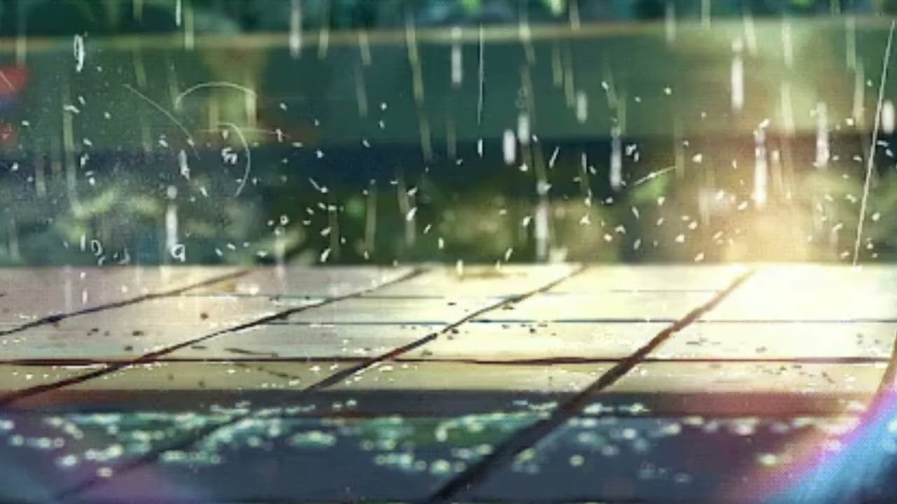 Rain scene from anime