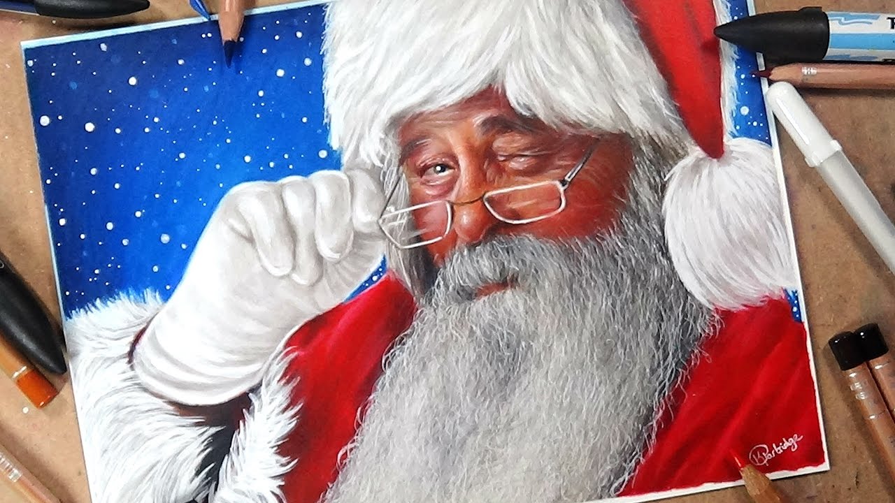 DRAWING SANTA CLAUS 🎅 Advent Day 6 🎄