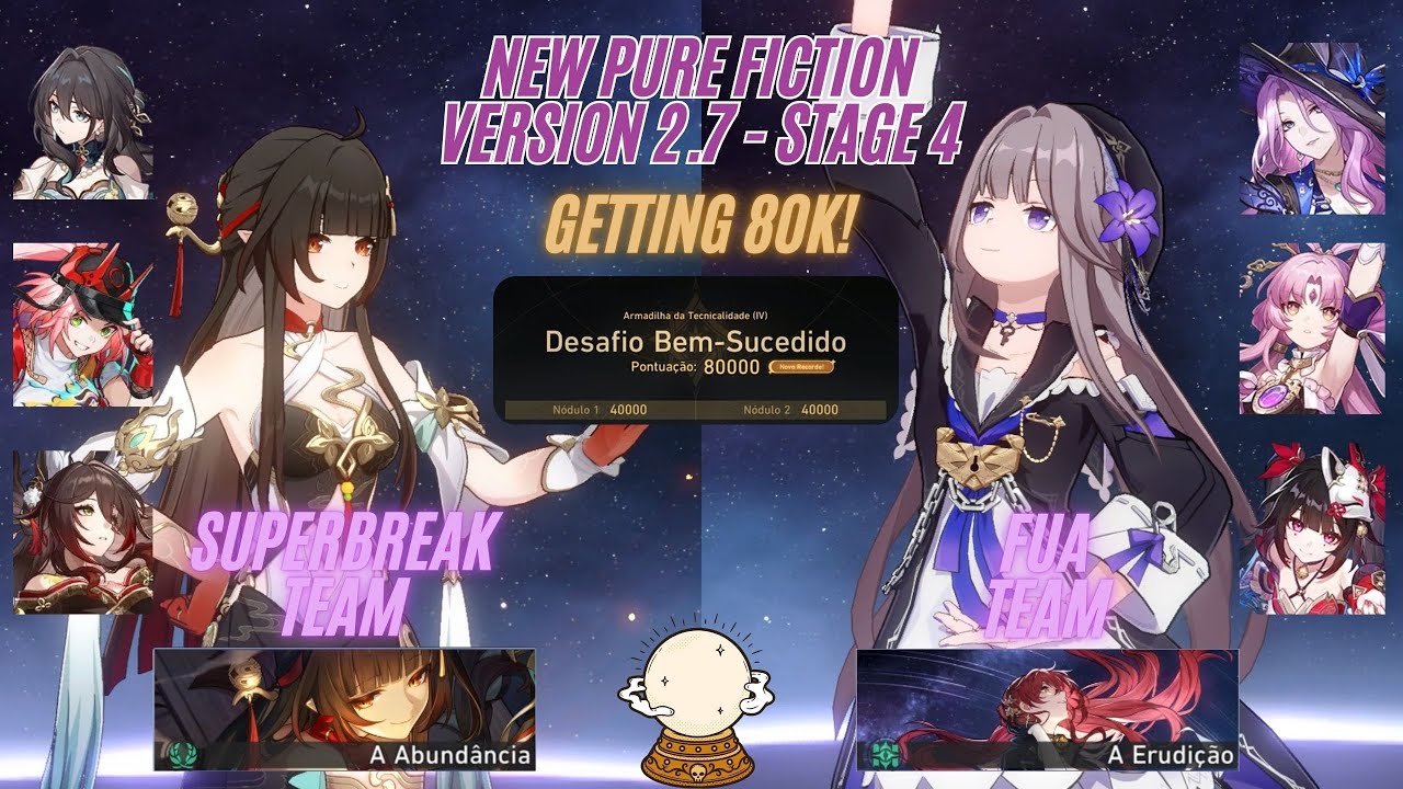 New Pure Fiction - Stage 4 - Superbreak Team and FUA Team - 3 STARS - 80K - Honkai Star Rail