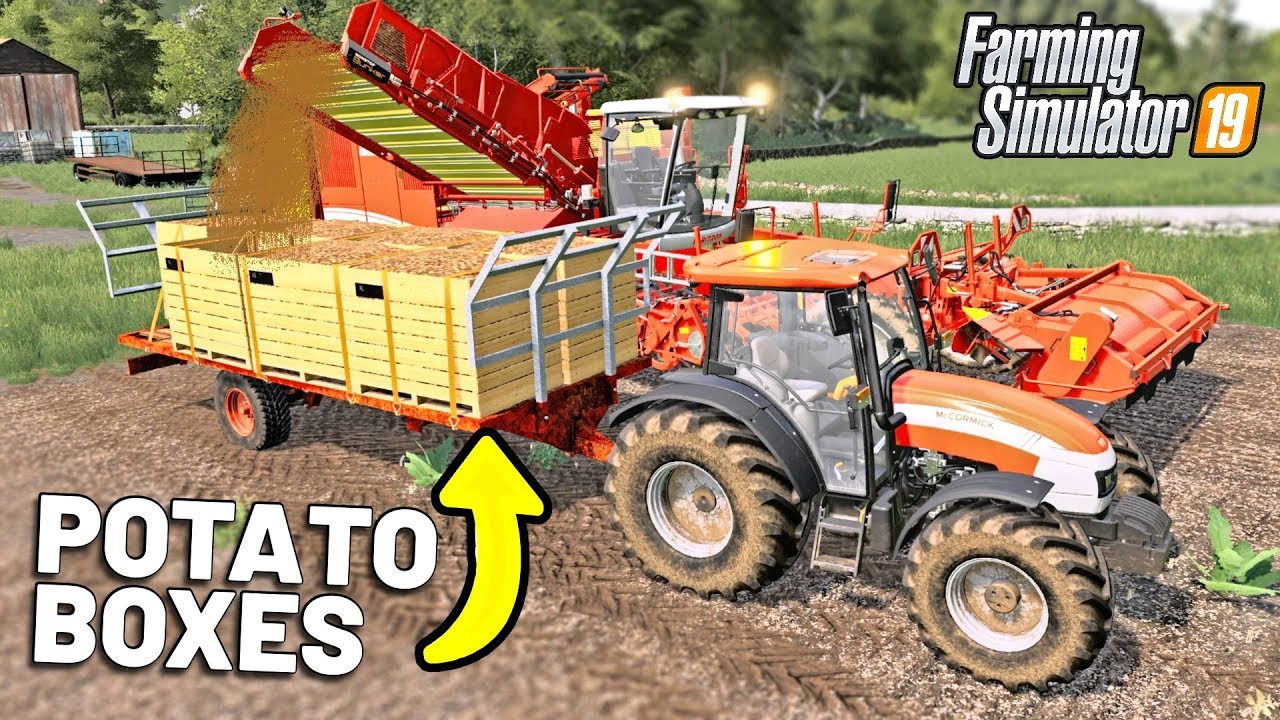 ЗАГРУЗКА ЯЩИКОВ С КАРТОФЕЛЕМ - Shamrock Valley 19 - Farming Simulator 2019