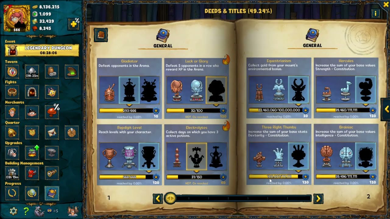 100k Base Stats | Teigo, Server EU5 - Shakes & Fidget