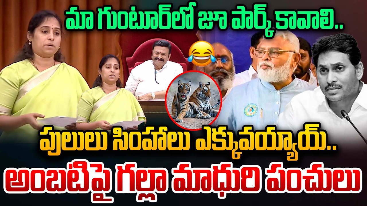 మా గుంటూర్ లో 'జూ' పార్క్ కావాలి..| Galla Madhavi Satires On Ambati Rambabu | YS Jagan | Astra Media