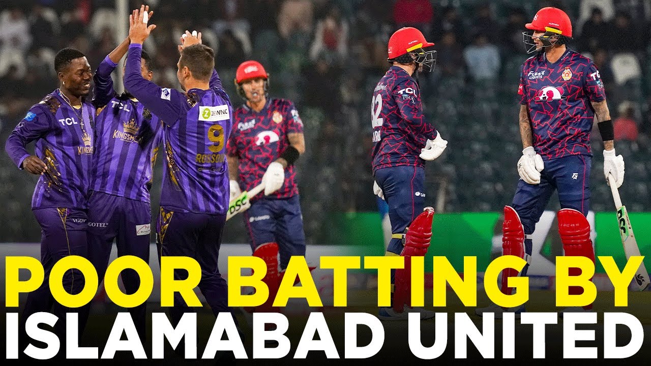 Poor Batting By Islamabad United | Quetta Gladiators v Islamabad United | Match8 | HBL PSL 9 | M2A1A