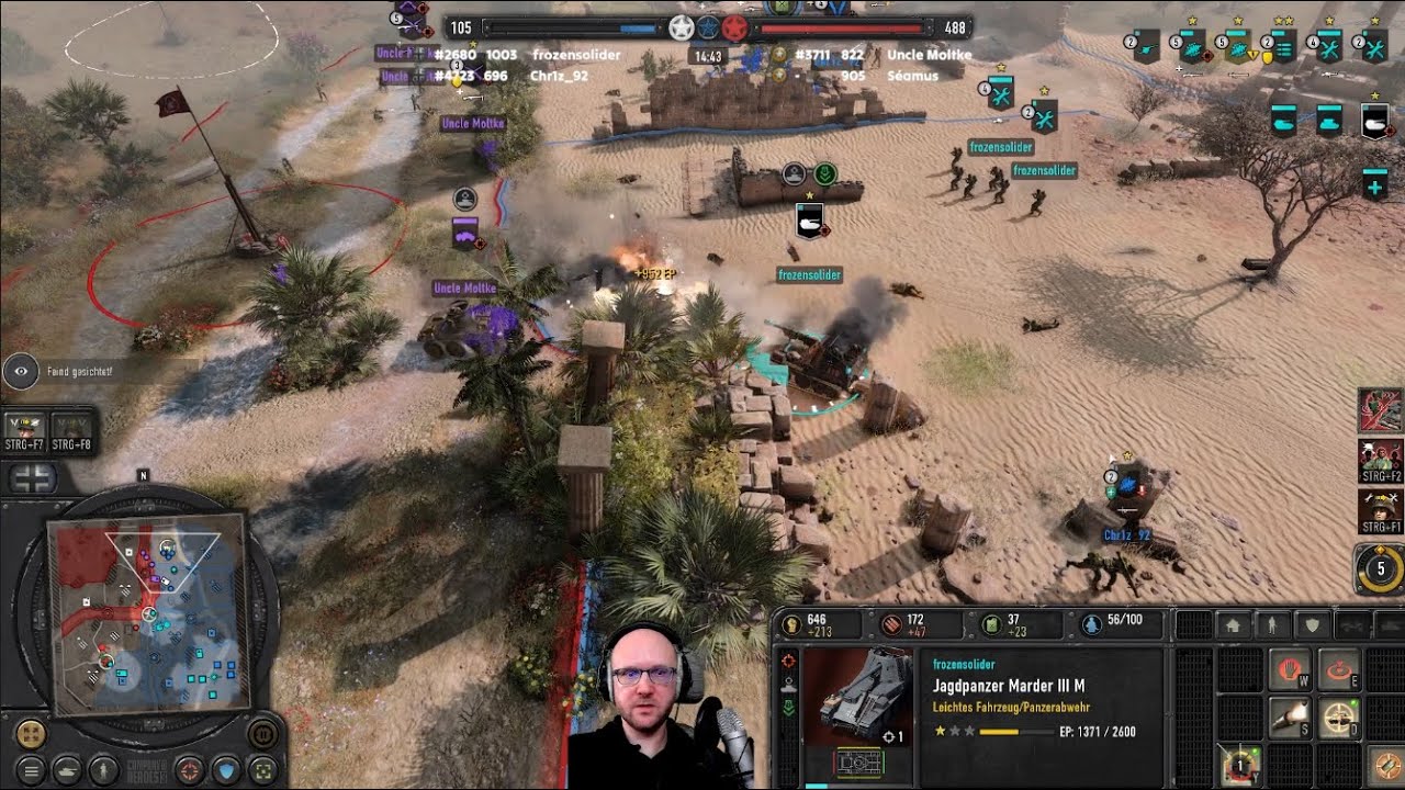 Company of Heroes 3 | 2v2 Djebel-Pass | knappe Kiste an einem schmalen Flüsschen
