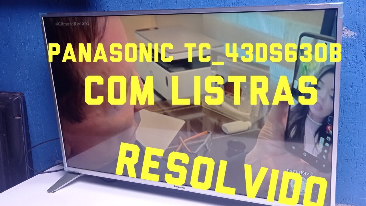 Panasonic 43ds630b com listras na parte de baixo .