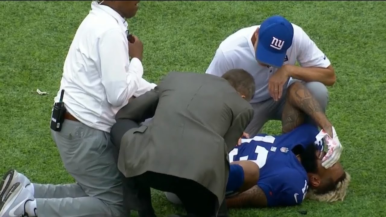 Odell Beckham Jr. Carted Off The Field With An Ankle Injury | NFL