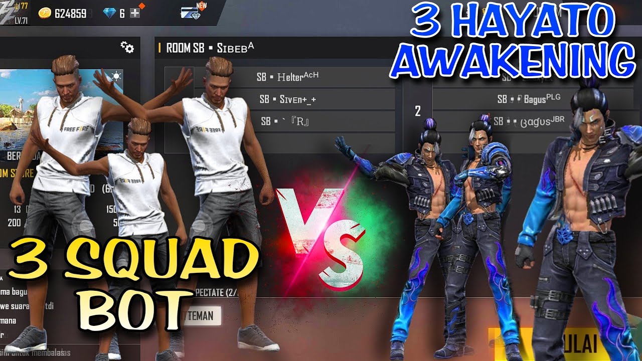 3 SQUAT BOT VS 3 HAYATO AWAKENING!!