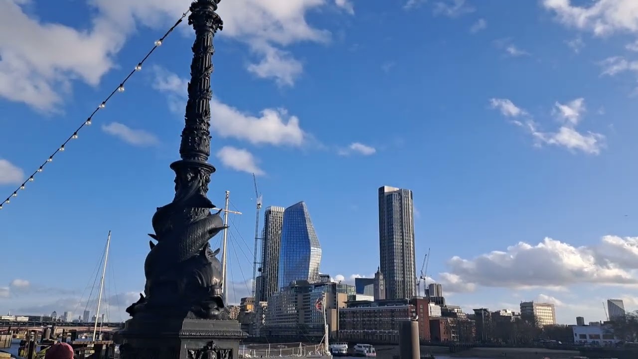 Victoria Embankment, London from Waterloo Bridge to Blackfriars Bridge