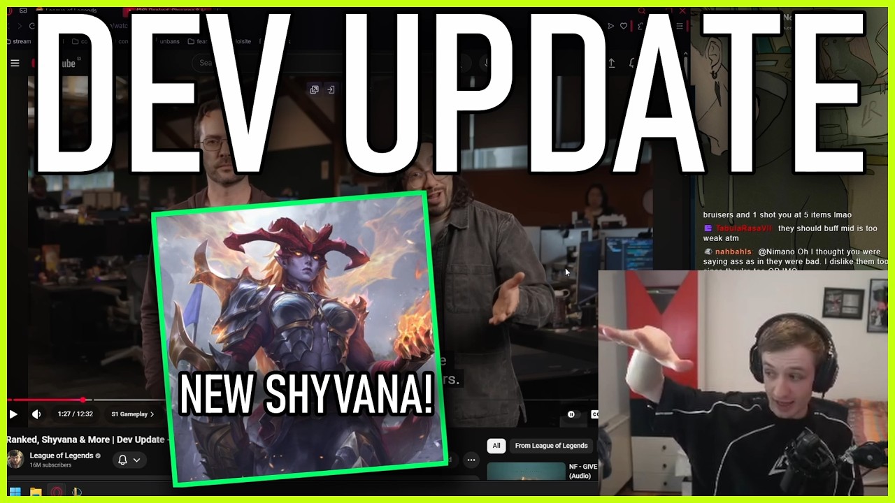 Nemesis reacts to the DEV UPDATE! SHYVANA REWORK!